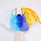 250X114 см индивидуально окрашенная 100% натуральная шелковая Фата для танца живота, шелковая Фата, шали, женский шарф, костюмы, аксессуары