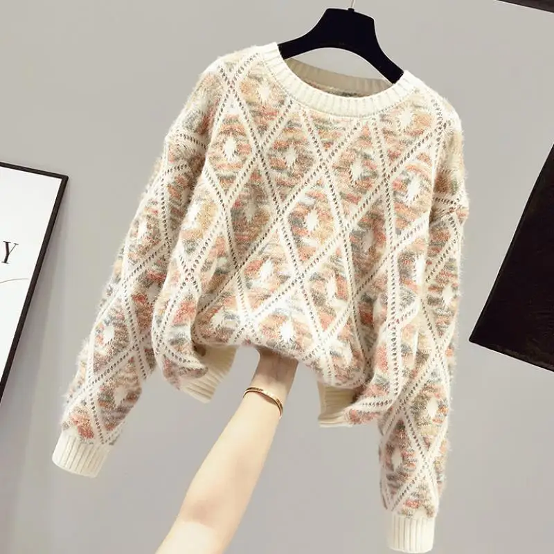 

Women's new 2021 women's loose-fitting short pullover sweater fashion Sen knit bottoming outer wear