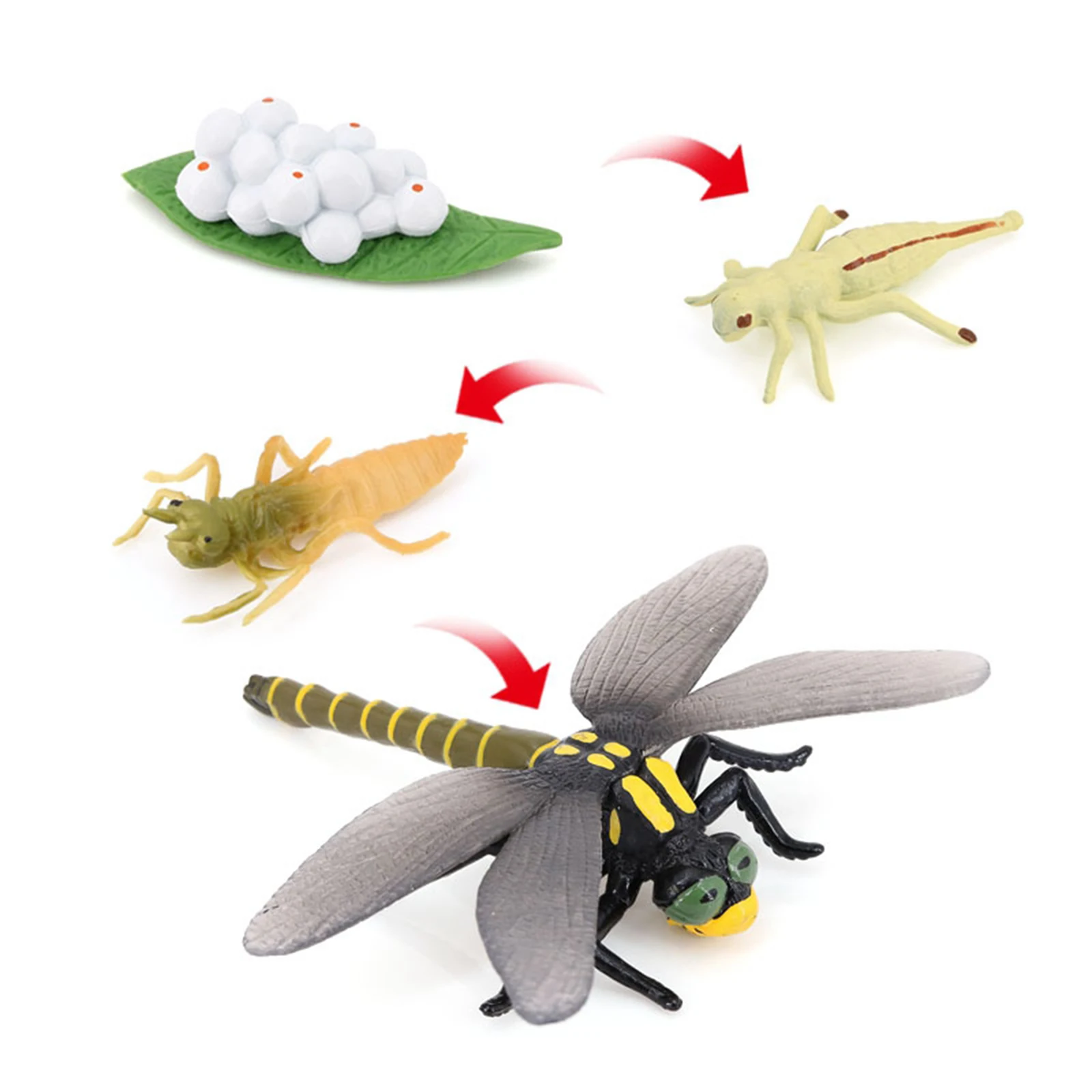 Пластиковые фигурки в ассортименте насекомые стрекоза жуки модель детские