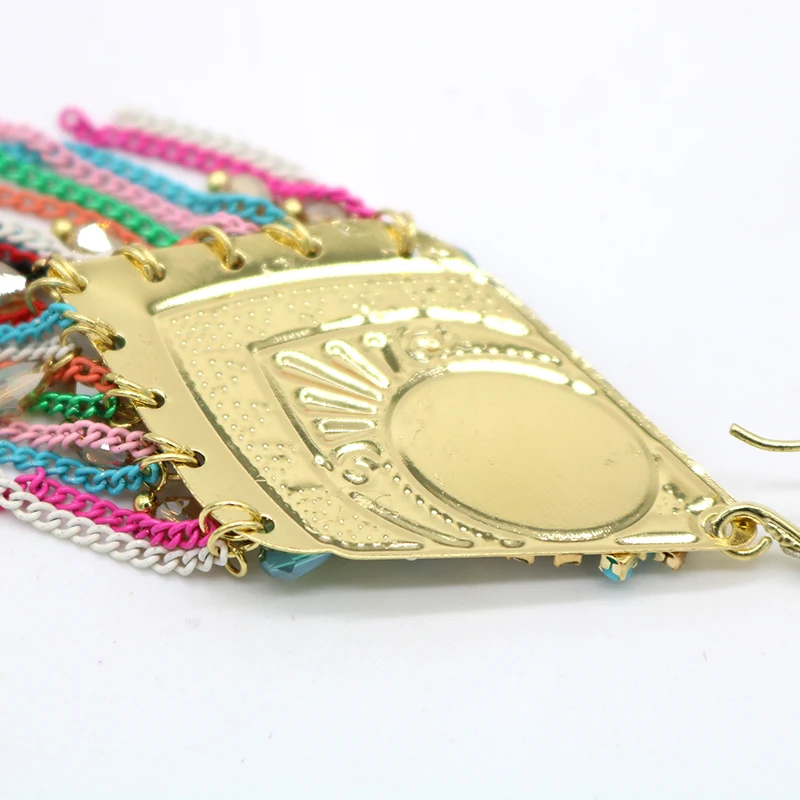 Серьги ручной работы с кристаллами Стразы черные синие цветные серьги