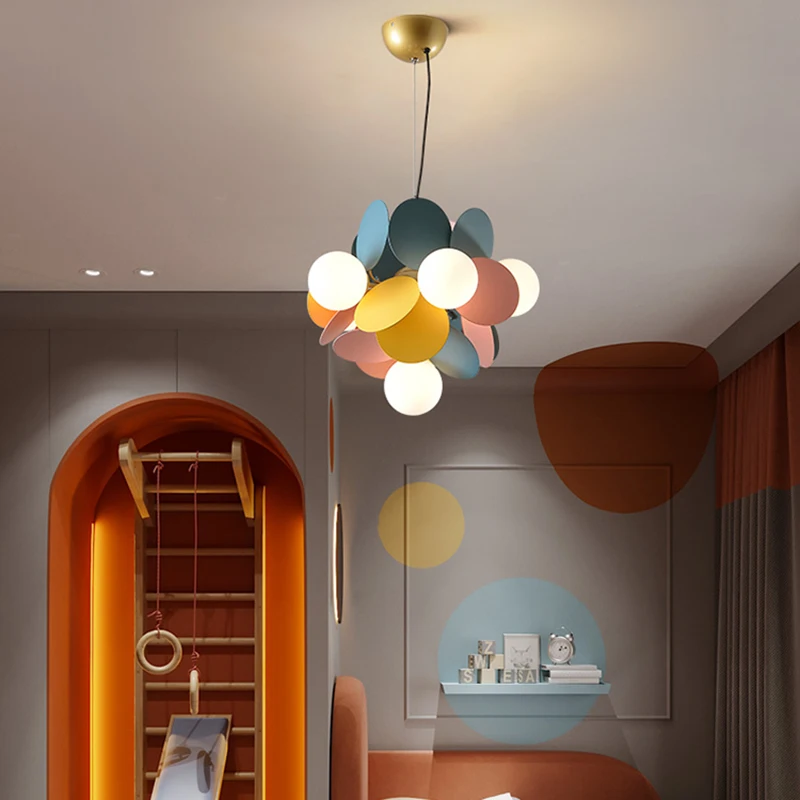 Современные светодиодные люстры красочная мультяшная Потолочная люстра