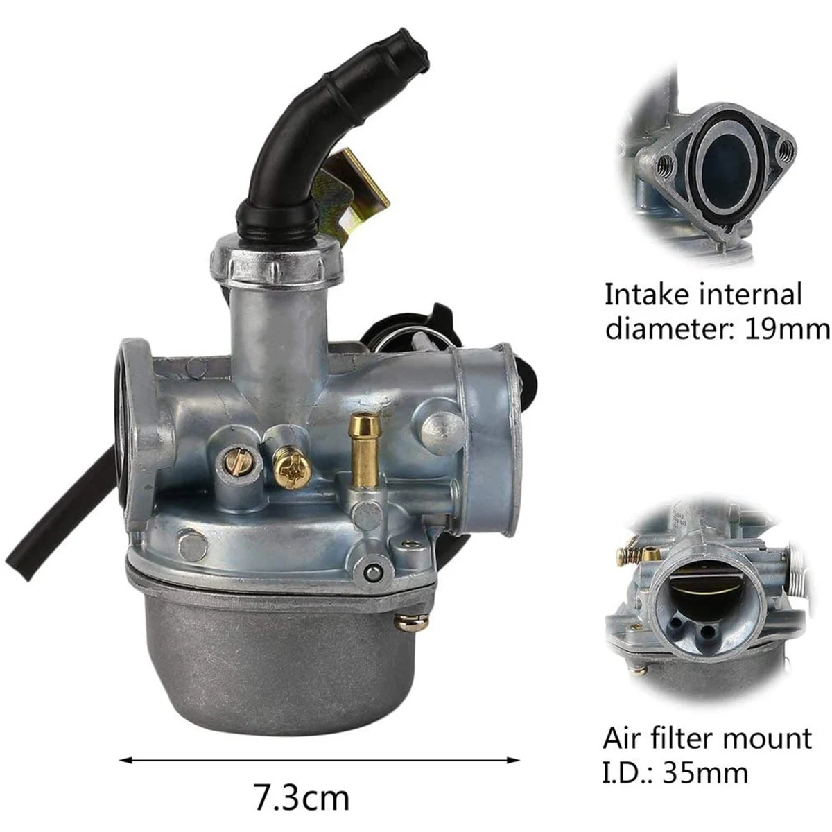 

PZ19 19mm Motorcycle Carb Carburetor for KEIHI 50Cc 70Cc 90Cc ATV Buggy Kart Horizontal Engine