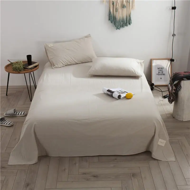 

denisroom 1 Pcs Bed Sheet Queen King Twin Size 100%Cotton Flat Sheet Bed Linen Fitted Sheet Bedsheets FD89#