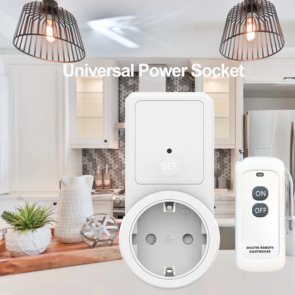 Wireless Remote Control 433MHZ RF Power Outlet Light Switch Socket Remote Control Socket EU 433Mhz For Smart Home