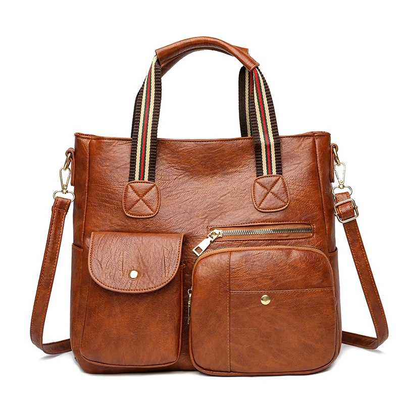 

LU.FAWN Simple And Elegant Style Classic Ladies One-Shoulder Backpack PU Fabric All-Match Large-Capacity New Fashion 20219236