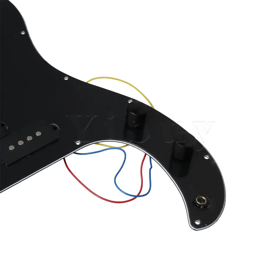 Yibuy Prewired P-Bass Pickguard комплект для P бас-гитары черный