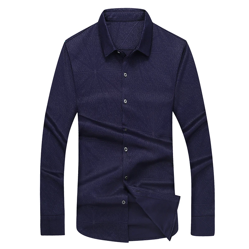 Размера плюс мужская повседневная футболка с длинными рукавами и принтом