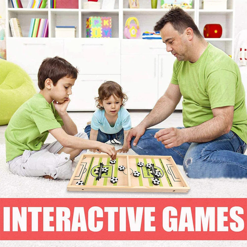 Деревянная игрушка для хоккея с шайбой родителей детей игры-победители футбола