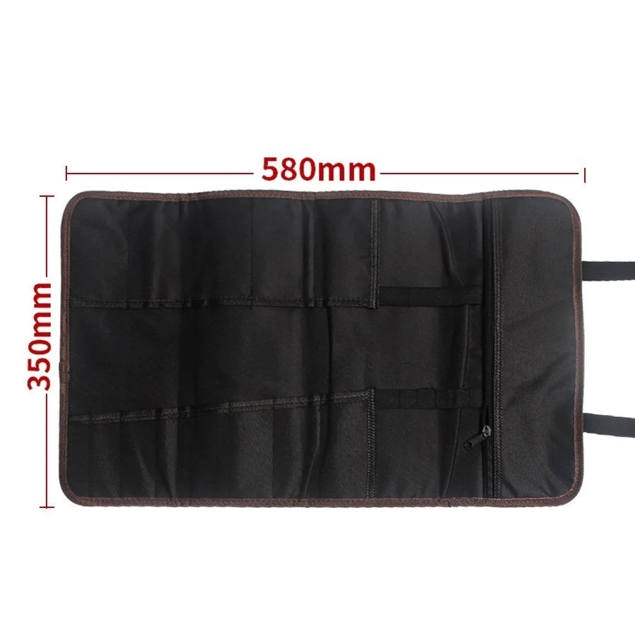 58*35cm Oxford Cloth Roll Electrician Tools Storage Bags Organizers With Zipper Portable Toolkit Handbag For Pliers Screwdrivers |