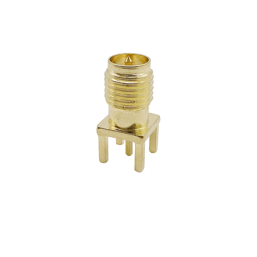 Коннектор RP SMA мама (штырь) с зажимом для кромки печатной платы|Соединители| |