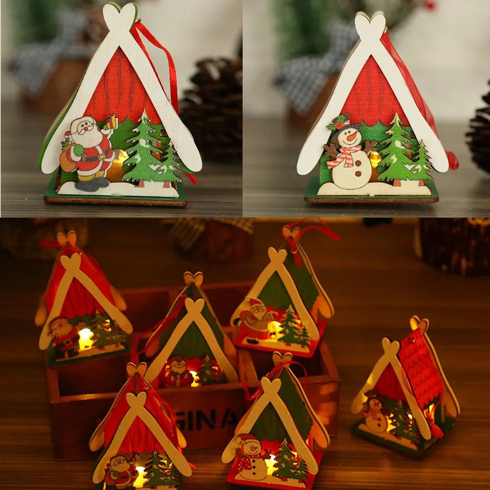 

New Year 2022 Christmas Light House Merry Christmas Decorations For Home Xmas Gifts Cristmas Ornaments Navidad Noel Natale Decor