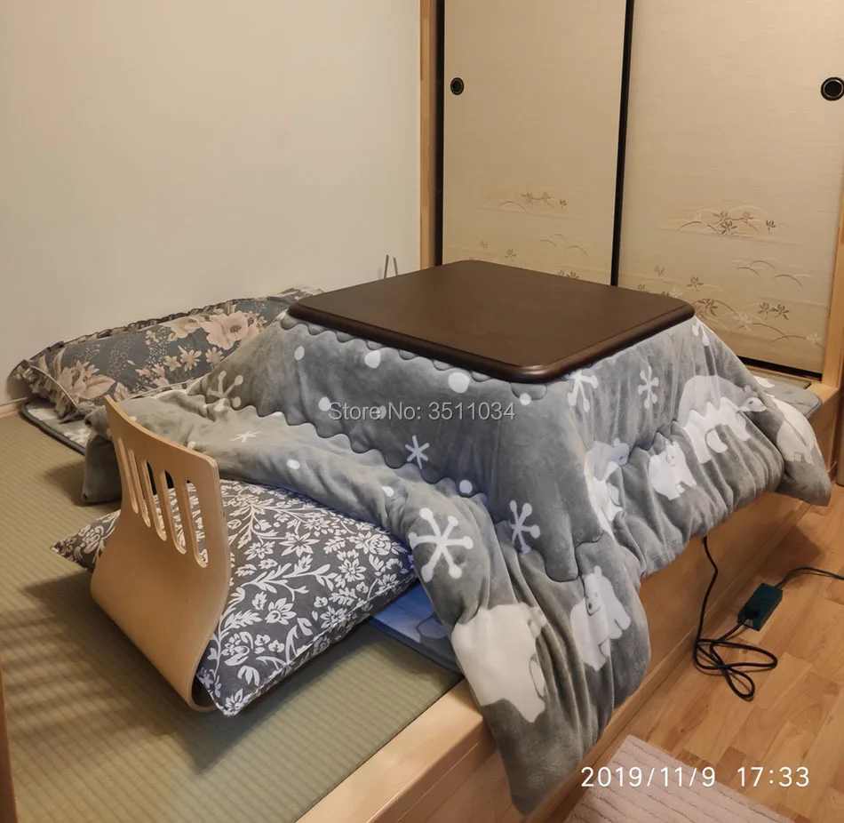 Новинка 2020 квадратный японский Настольный обогреватель Kotatsu низкий кофейный