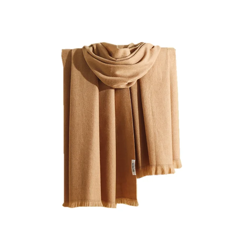 

Wool solid color scarf women's autumn and winter Korean style warm long scarf cross-border versatile scarf shawl dual-use
