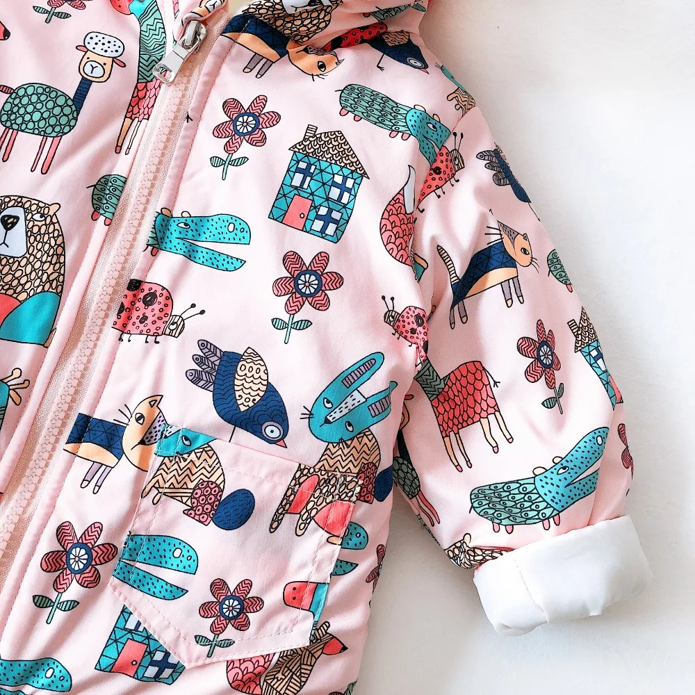 Одежда для детей 1-4 лет; куртка; Новинка года; сезон осень-зима; модная теплая верхняя одежда с капюшоном для маленьких девочек; куртка; пальто; Рождество