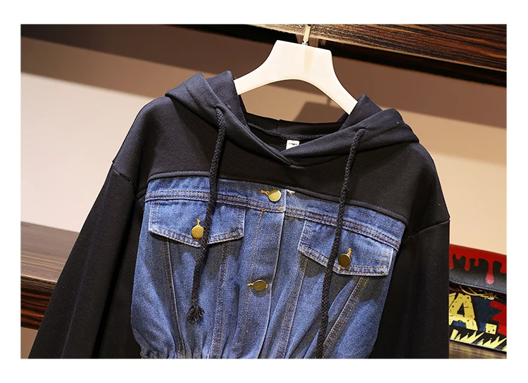 Женская джинсовая рубашка CWBshowGG Повседневная большого размера с длинным рукавом