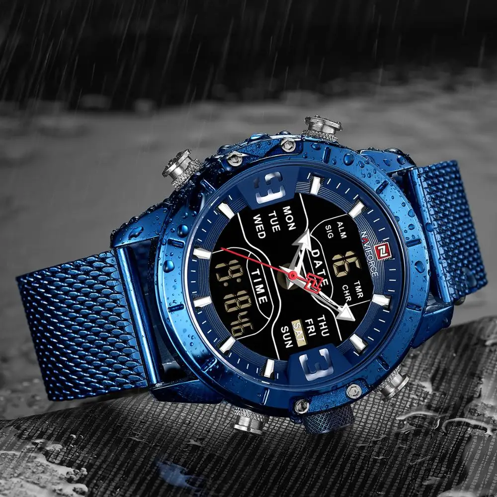 Naviforce Топ Brends мужские спортивные часы Роскошные наручные часы для мужчин s zegarek jam tangan anti air pria relogio masculino