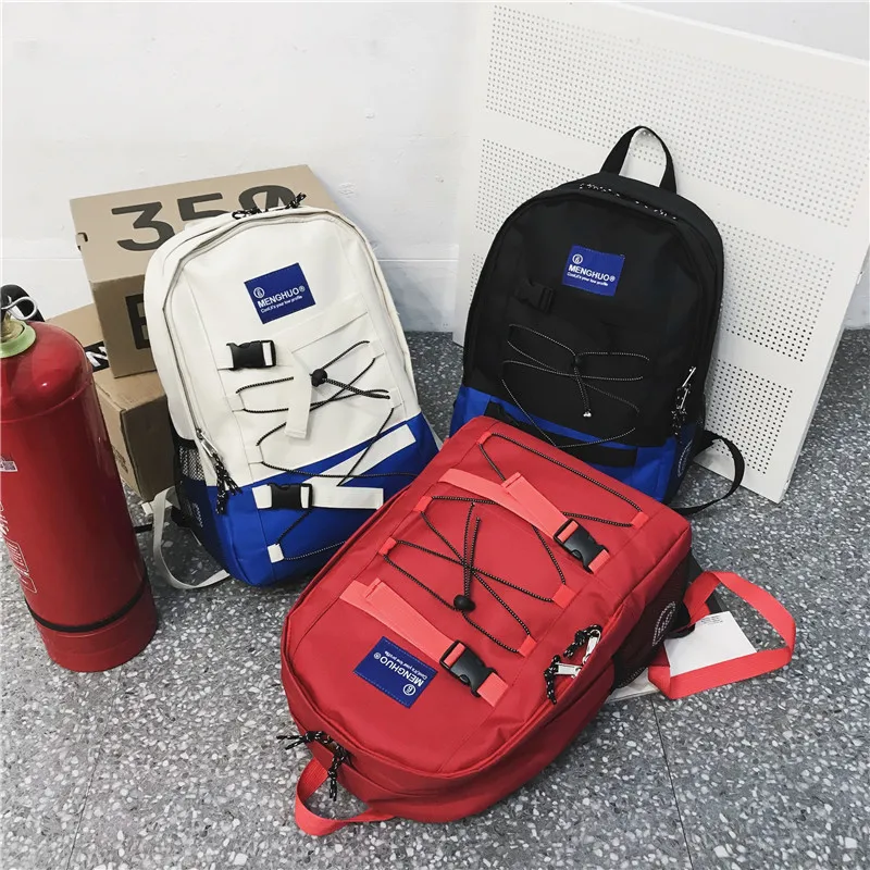 

Female Buckle School Bag For Teenage Girl 2020 Nylon Travel Backpack Women Mochilas Sac A Dos Ladie Laptop Rucksack Men Bag Pack