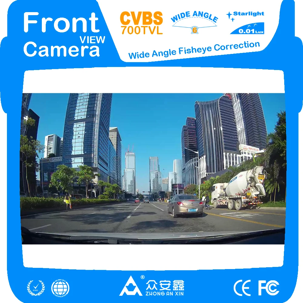 ZhongAnXin CVBS 700TVL Супер низкая-люкс Starlight мини камера для такси автомобиля вид спереди