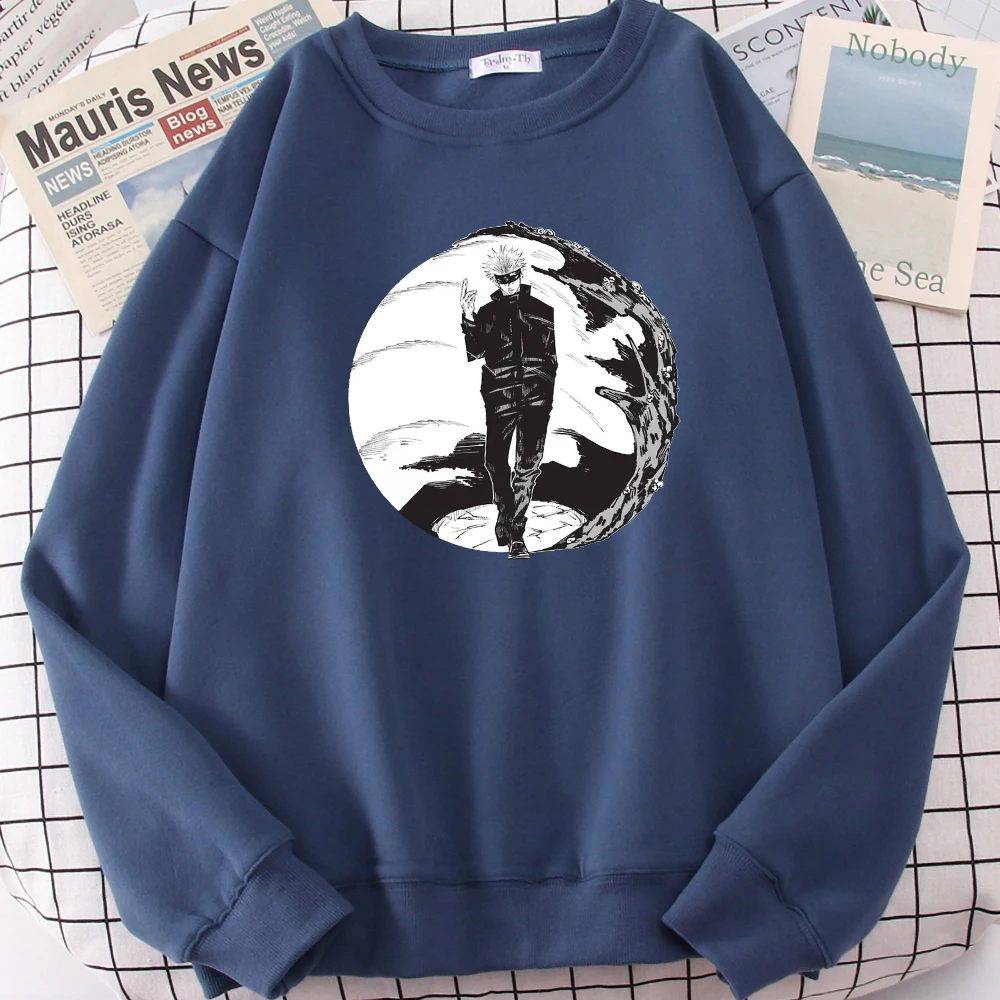 

Худи с аниме принтом juютсу Kaisen, повседневный креативный свитшот с капюшоном, Высококачественная Мужская одежда, теплый спортивный костюм б...