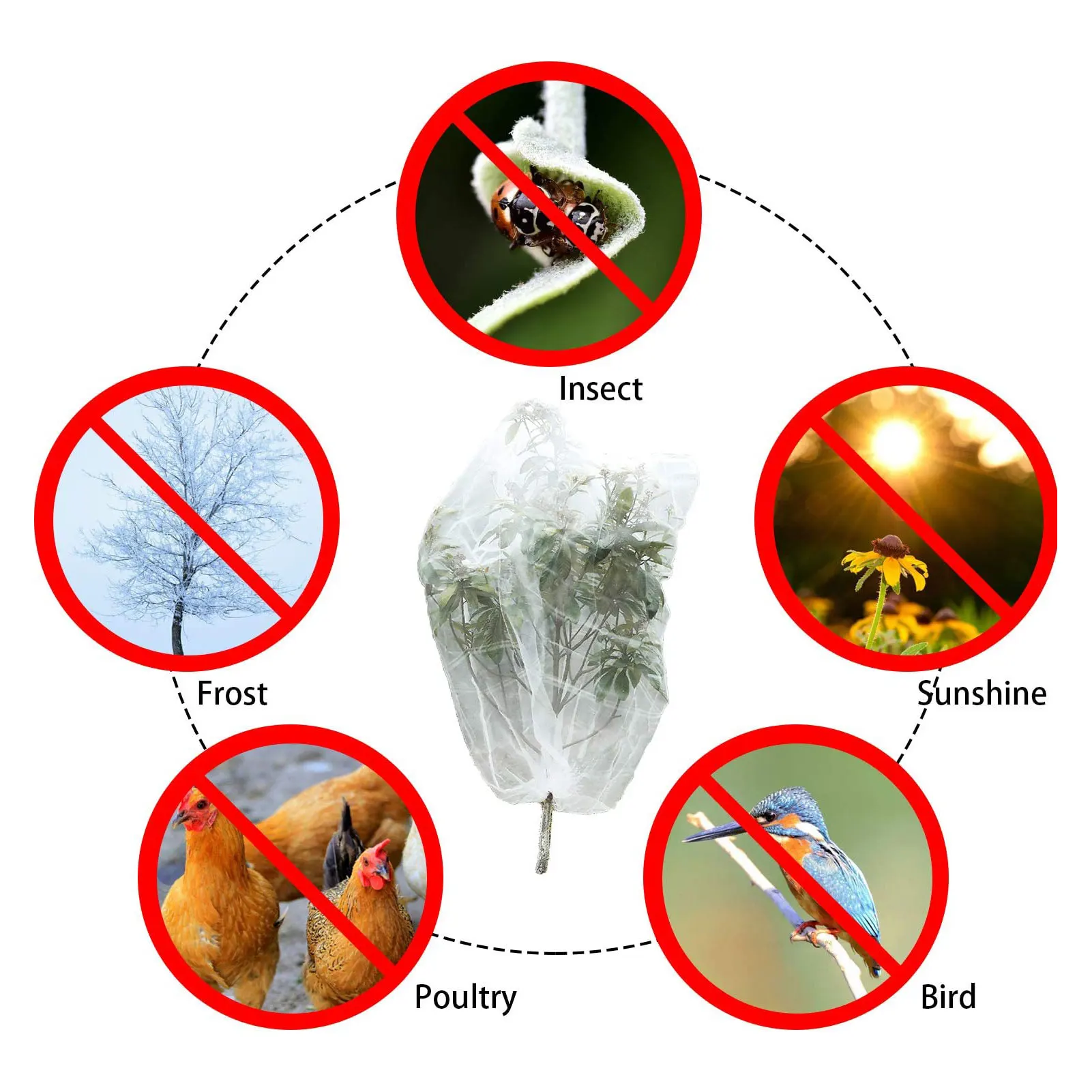

Vegetable Mesh Insect Bird Net Garden Plant Covers Anti-UV Barrier Blind Garden Netting For Plant Fruits Flower Garden Tool