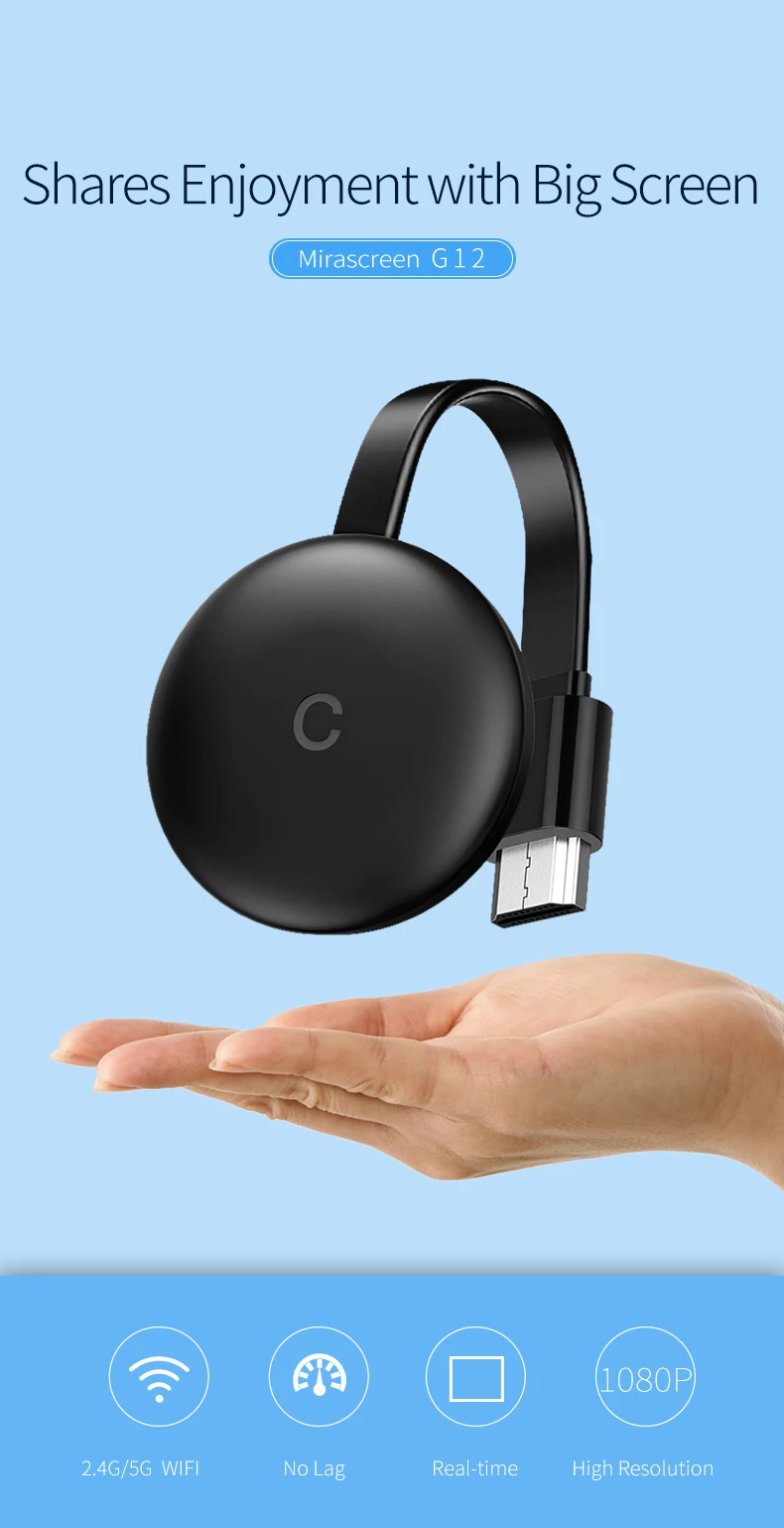 NewGoogle g12 tvstick 5g wifi 4k1080p мобильный зеркальный адаптер Поддержка chromecast/youtube, Android/IOS Универсальный