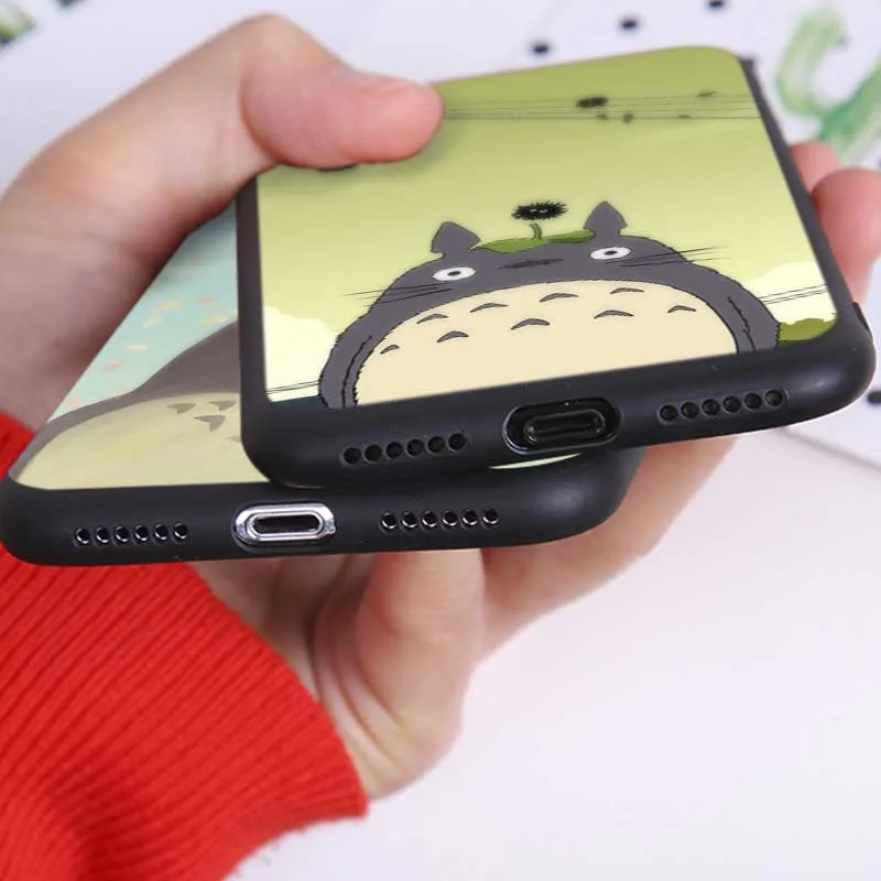 Милый чехол Тоторо со спиральным узором для iPhone 11 Pro Max 2019 Прозрачный мягкий