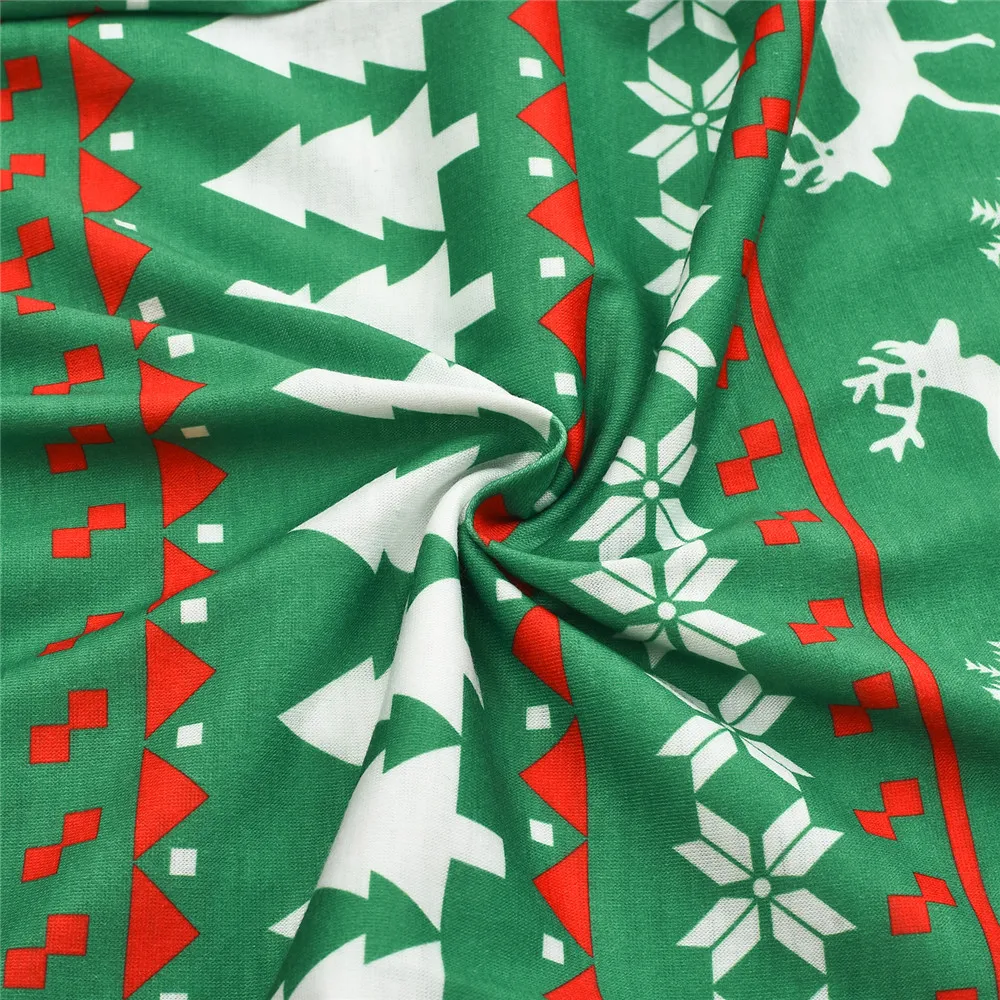 

New Xmas Christmas Family Matching Pajamas Set Adult Kids Sleepwear Nightwear Father Mother Daughter Santa Claus Print Clothing