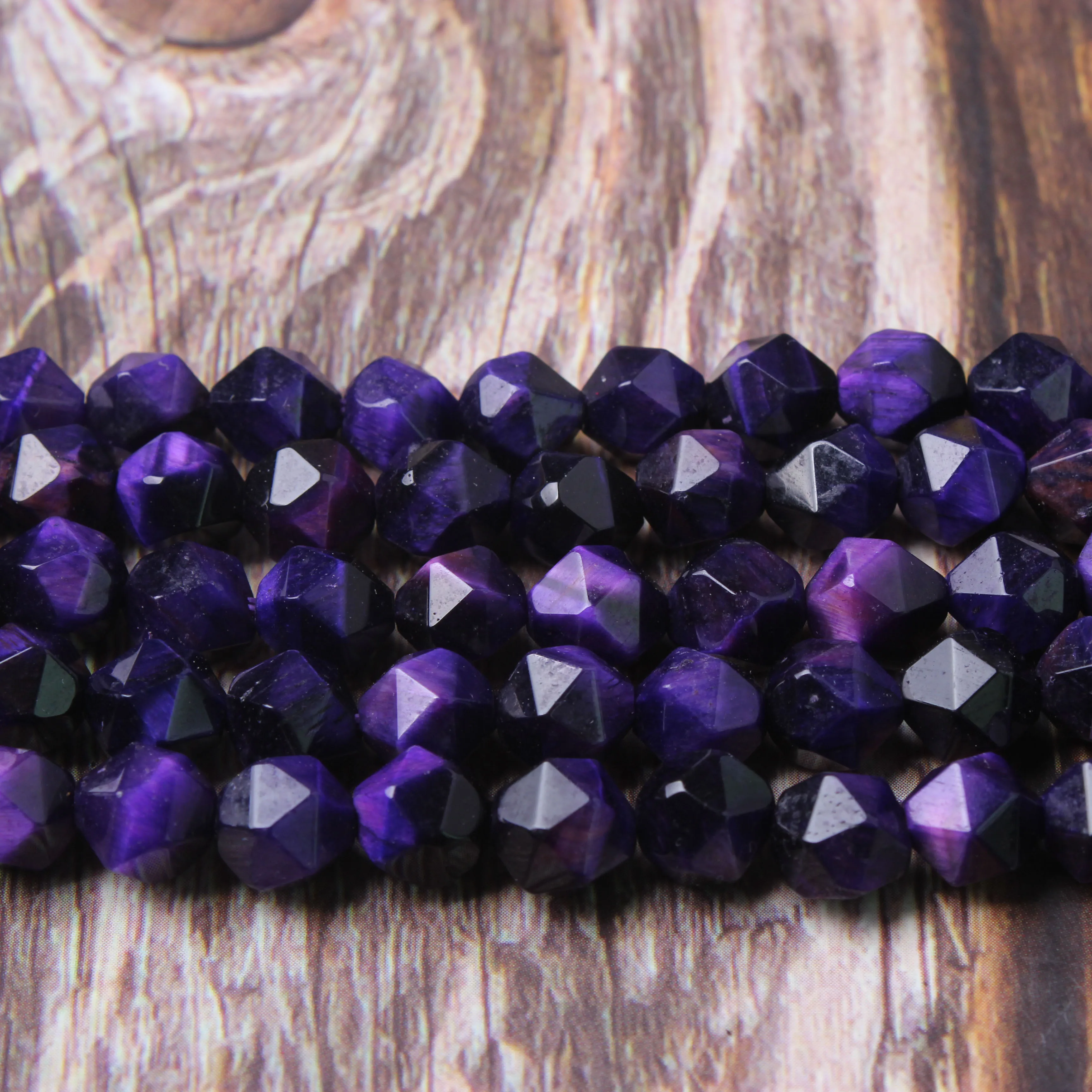 

Natural Purple Tiger Eye Stone Beads for Men Bracelet Necklace 6 8 10 12mm Natural Minerals Loose Beads for DIY Jewelry Making