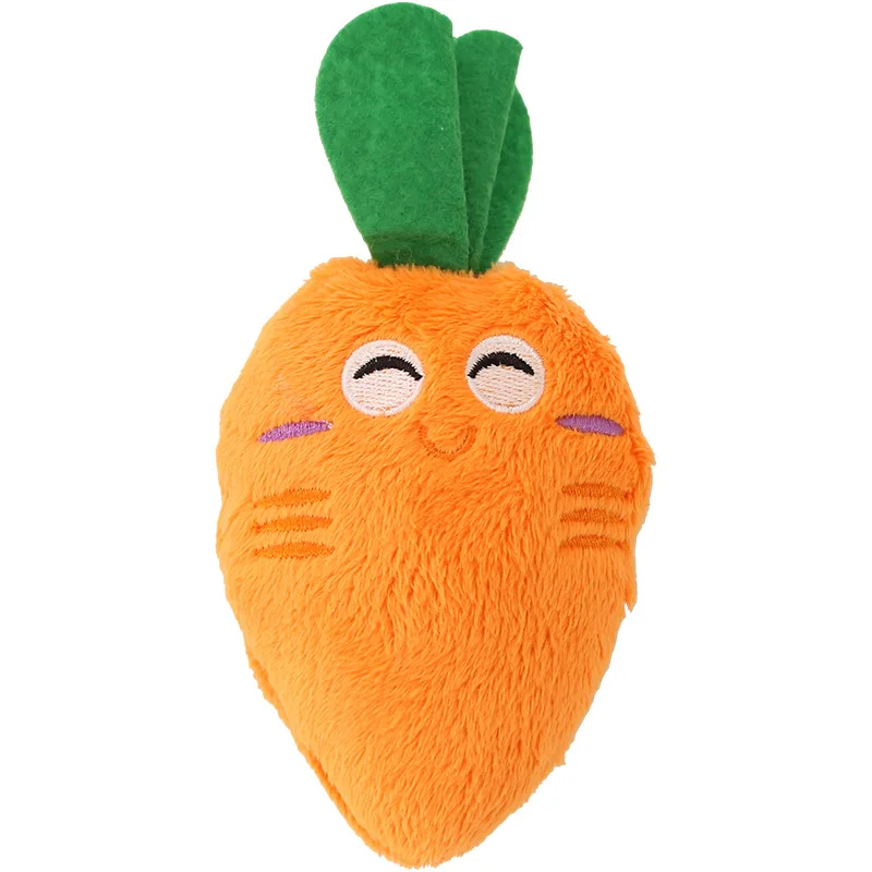 

1pcs Pet Supplies Plush Squeaky Bone Dog Toys Bite-Resistant Clean Dog Chew Puppy Training Toy Soft Banana Carrot And Vegetable