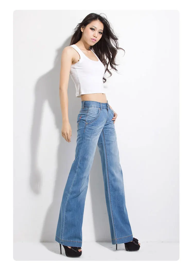 Женские джинсовые брюки в американском и Европейском стиле Свободные