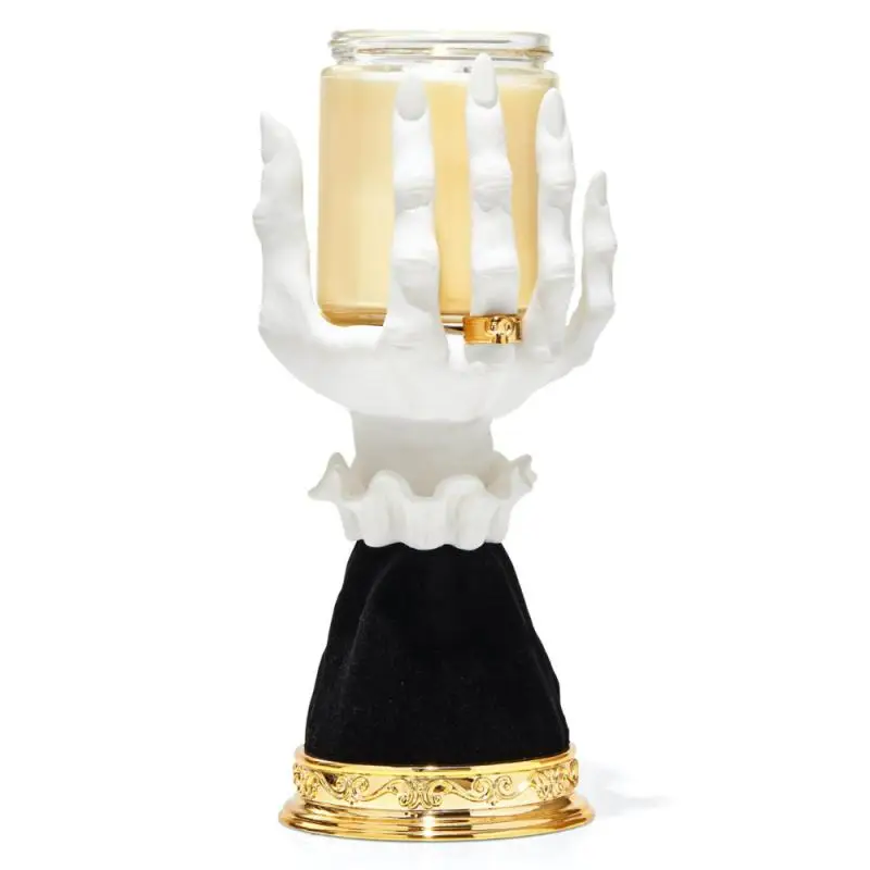 Candelabro de mano de bruja, bandeja de Palma de bruja, soporte de vela de decoraci&oacute;n de luz nocturna divertida de Halloween, env&iacute;o directo-4