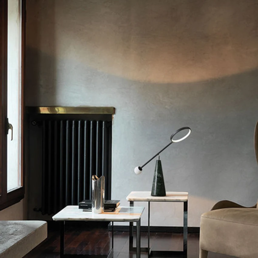 Современный светодиодный светильник в скандинавском стиле мраморный для