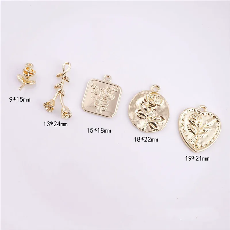 

Retro style 50pcs/lot cartoon rose geoemtry hearts/round/square shape alloy floating locket charms diy jewelry garment accessory