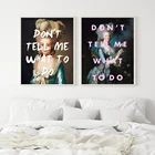 Феминистские подарки, не скажите мне, что делать, женское настенное искусство, Картина на холсте, феминистский постер для девочек, декор для стен комнаты