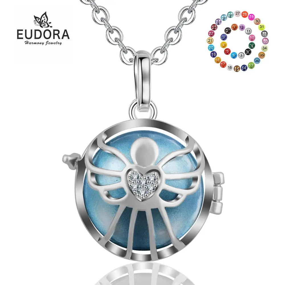 Eudora 20 мм Гармония шар детский колокольчик Ангел CZ клетка кулон ароматерапия для