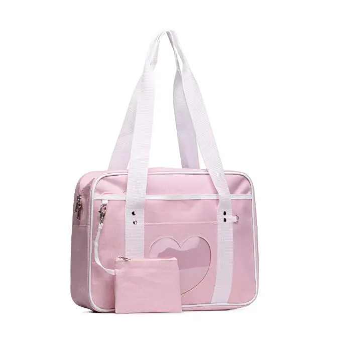 Mew японские Симпатичные прозрачные сумки в форме сердца Ita Bag Kawaii большая сумка