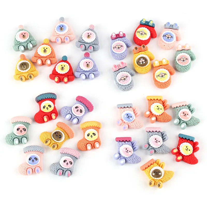 Перчатки шапки и носки diy милые Мультяшные резиновые аксессуары для детей волос