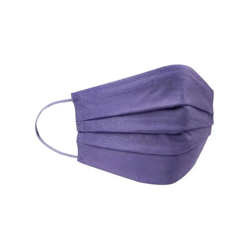 Маска для лица женская с принтом Лавандовая фиолетовая 5 цветов 30 шт | Аксессуары