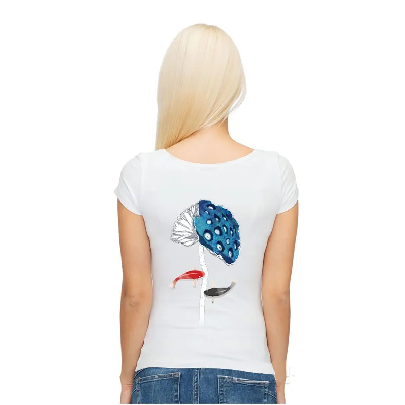 Китайские традиционные элементы термопереводная наклейка для футболки цветка