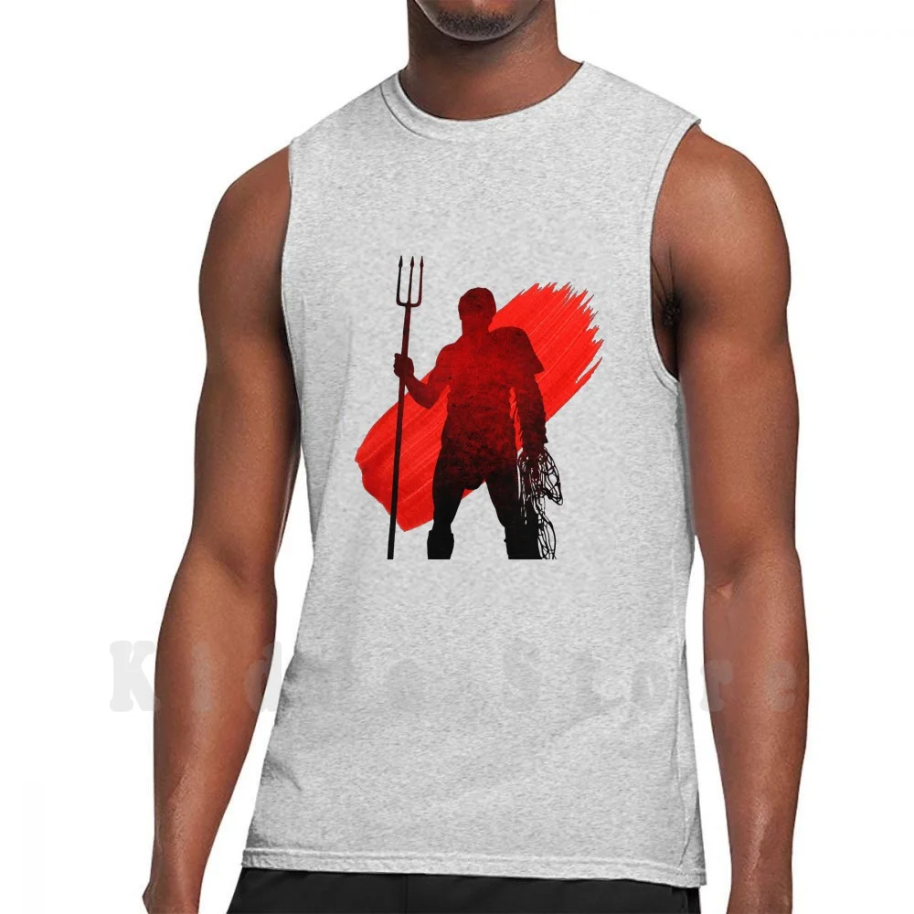 

Roman Gladiator Retiarius Stencil Tank Tops Vest Sleeveless Roman Gladiator Retiarius War Colosseum Roman