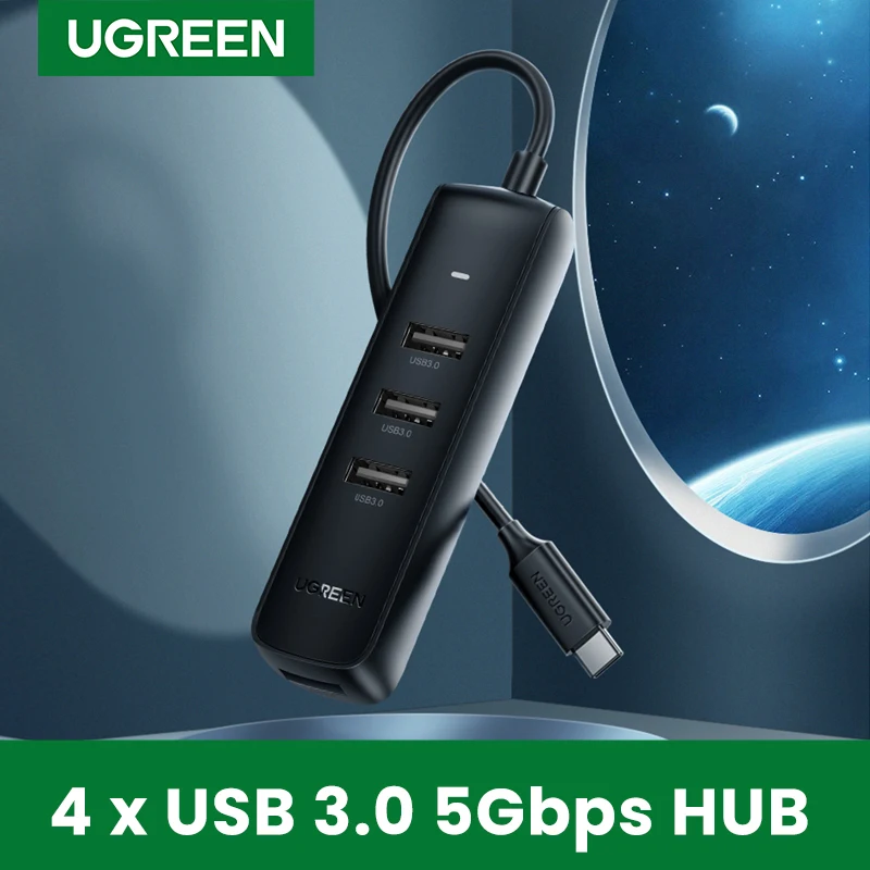 

Ugreen USB C HUB 4 Ports USB 3.0 2.0 Splitter Adapter Hub for MacBook Pro Air 2020 Surface Notebook PC Laptop USB HUB Mini Size
