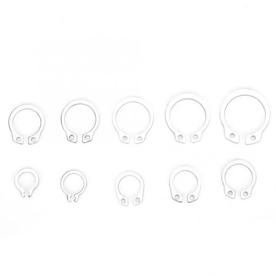 100 шт 304 из нержавеющей стали c-тип пружинное эластичное внешнее безопасное кольцо