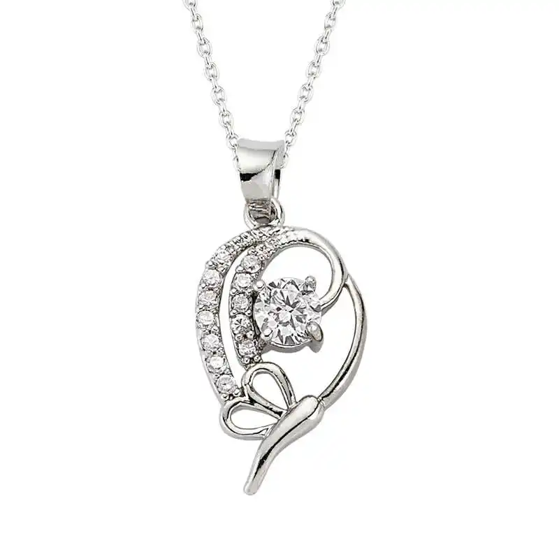 

Silverlina Sterling Silver Heart Women Necklace