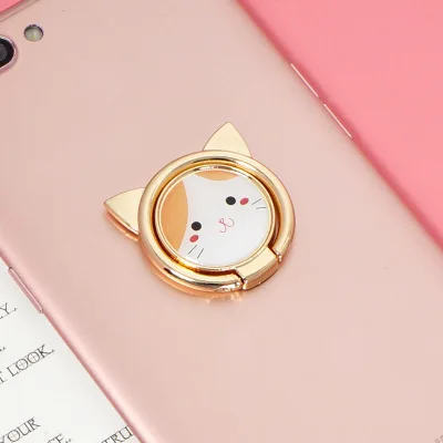 Кольцо на мобильный телефон с мультяшным котом для iPhone XS Max X SE 8 7 Plus серая