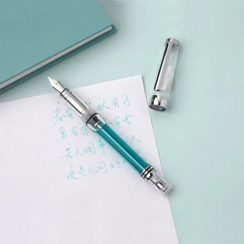 Прозрачная вакуумная перьевая ручка с отрицательным давлением EF/F чернилами 0 38/0 5