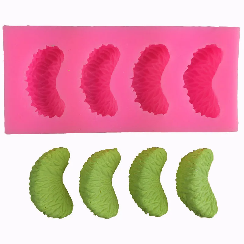 

4-in-one orange shape silicone mold fruit chocolate turning sugar baking mold Mousse Cake Decoration DIY hand dripping soap mold