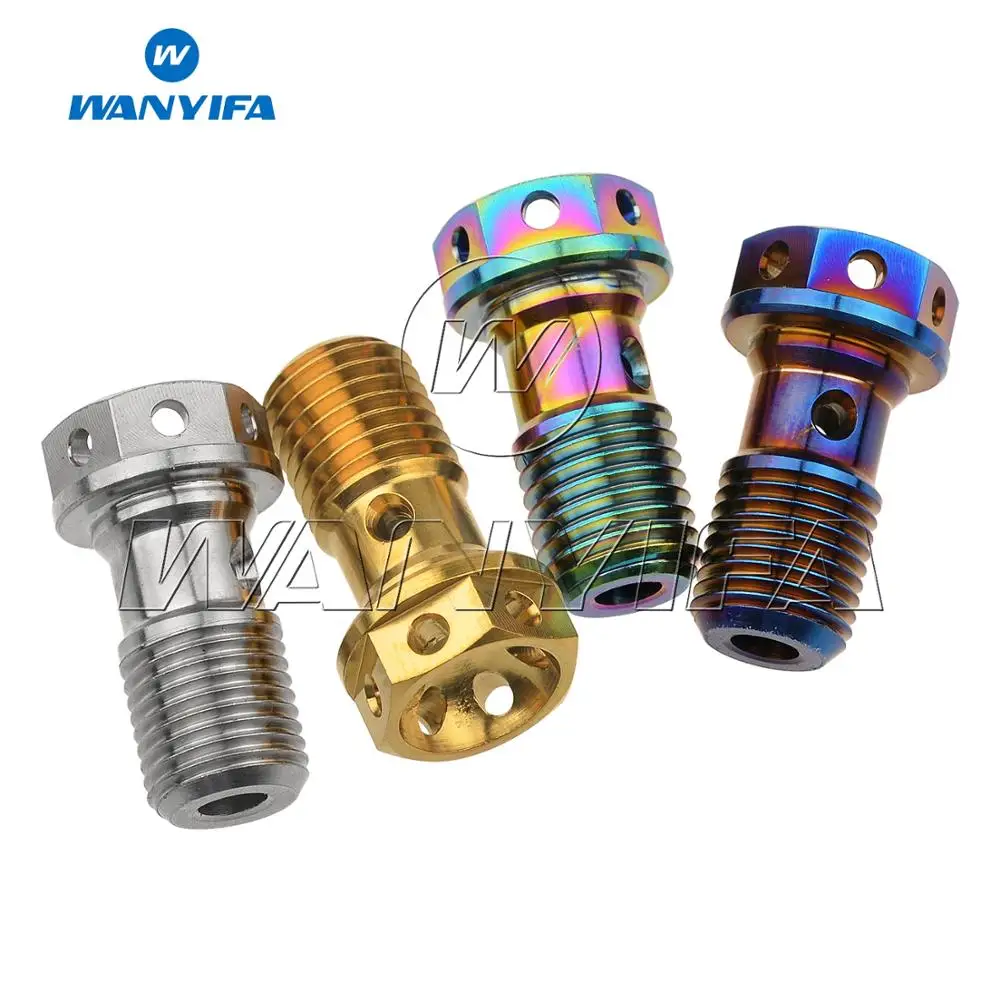 Титановый болт Wanyifa M10 Шаг 1 0/1 25 мм шестигранный полый фланцевый винт для