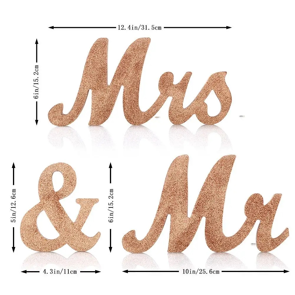 LumiParty деревянные блестки MR &amp MR/ MRS Свадебные украшения для гомосексуалистов