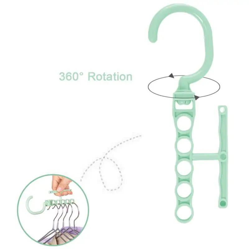 1pcs 5 Hole Creative Clothes Hanger Rack Space Saver Organizer Wonder Clothing Hook Closet Storage Drying | Дом и сад