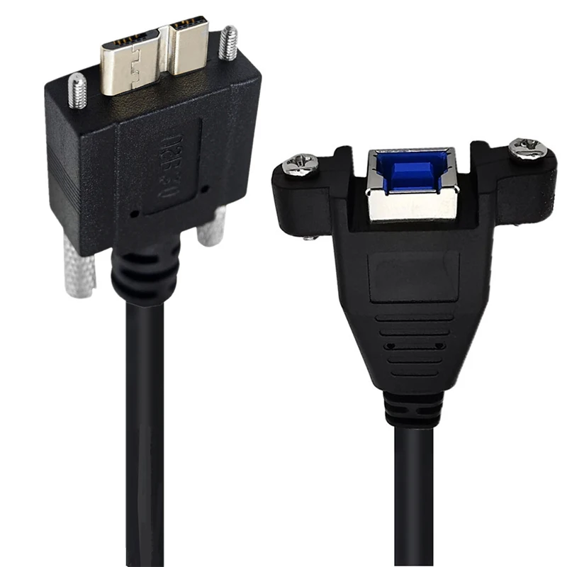 Панельное крепление USB 3 0 B мама к Micro папа с M2 винтовым замковым кабелем для